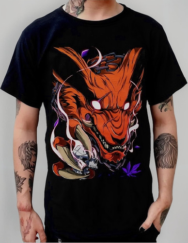 Playera Kurama Naruto Kyubi Zorro De Nueve Colas Aesthetic