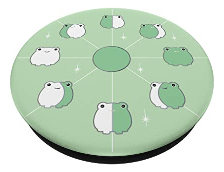 Frog Moon Muestra Fases En Un Estético Popsockets De Color V