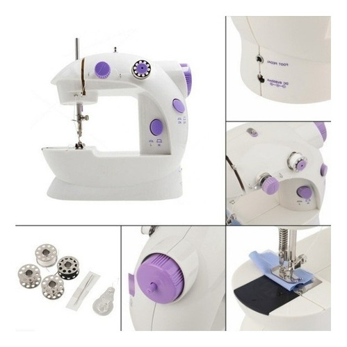 Mini Máquina De Costura Para Bordado Com Linha Dupla E