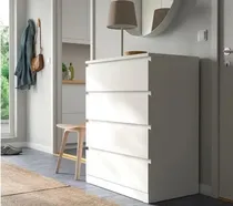 Comprar Comoda 04 Cajones Melamina  Mueble  Moderno. Sin Manijas