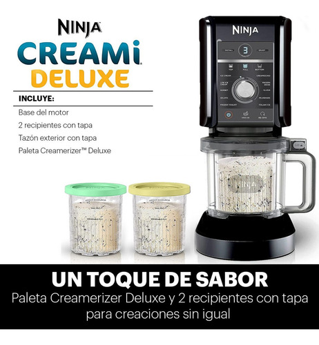Sorveteira Ninja Creami Deluxe 11 em 1 CN501co cor preto