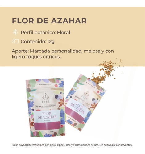 Imagen 3 de 8 de Botanicos Gin Cocteleria Fika Flor De Azahar En Hebras