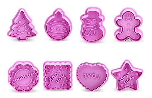 Molde Para Galletas Spring Mold, 8 Unidades, Para Navidad Y