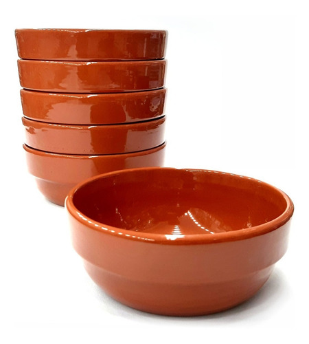 Imagen 4 de 7 de Cazuela Barro 17 Cms.set X 6 Unidades Esmaltadas D+m Bazar