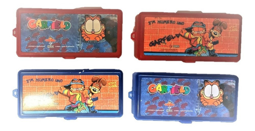 Cartuchera Canopla Bibox Garfield Caja Plastica 2 Pisos