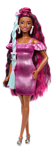 Barbie Totally Muñeca Cabello Arcoíris Extra Largo Ondulado HKT99