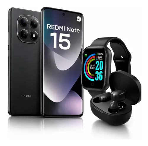 Xiaomi Redmi Note 15 256GB 16GB Ram Dual Sim Celular Preto