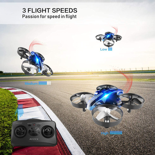 Mini Dron Para Niños Y Principiantes Interior Portátil Rc Azul