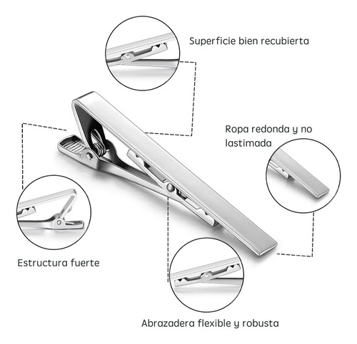Elegante Trabajo De Boda Con 4 Clips De Corbata Varios Colores