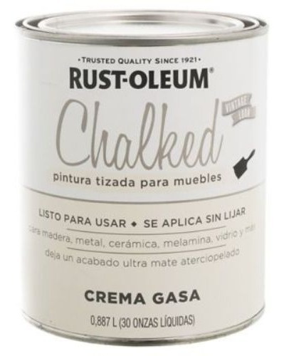 Pintura Rust Oleum Brochable Tizado Crema Gasa 0.887 Lts