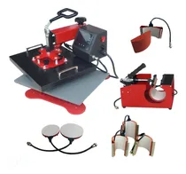 Comprar Plancha Transfer 8 En 1 Para Textil, Gorras, Tazas Y Mas Color Rojo