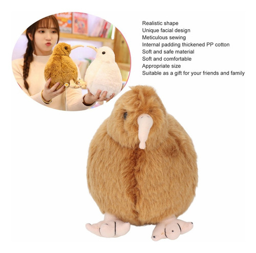- Peluche De Pájaro Kiwi De 7,9 Pulgadas, Suave Y Mimoso