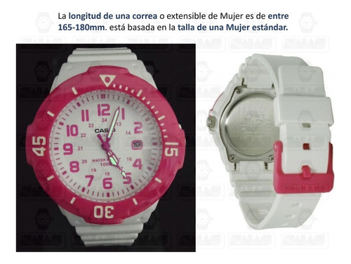 Reloj Casio Quartz Lrw200 Niña Rosa *watchsalas* Full Color de la correa Blanco Color del fondo Blanco lrw-200h-4b