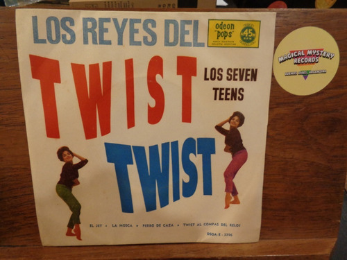 Los Seven Teens Los Reyes Del Twist Tapa Ilustr Vinilo Ep T 