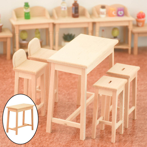 2 Piezas 1:12 Muebles De Comedor En Miniatura Para Regalos