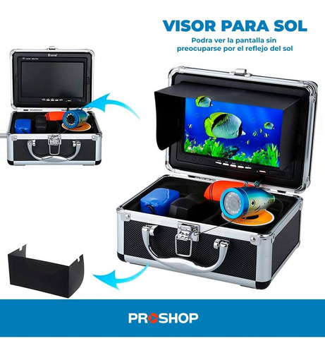 Imagen 3 de 7 de Camara Pesca Buscador Peces Monitor Lcd Bateria Recargable