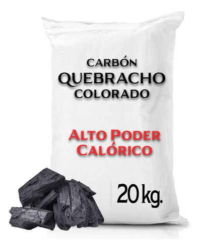 Carbón Quebracho Colorado 20 Kg. Aprox.