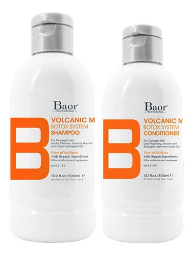 Baor Duo Volcanic B Shampoo 500 Ml + Acondicionador 300 Ml