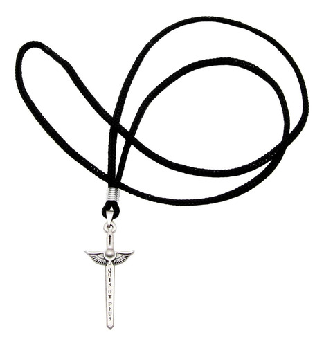 Collar De Espada De Intercesión De San Miguel (plata Antigua