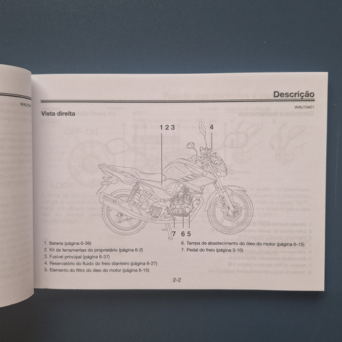 Manual Da Yamaha Fazer Ys 150 2016 Original (Usado)