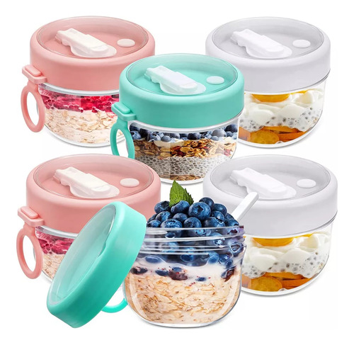 Recipiente De Almacenamiento Para Desayuno, 6 Tazas De Yogur