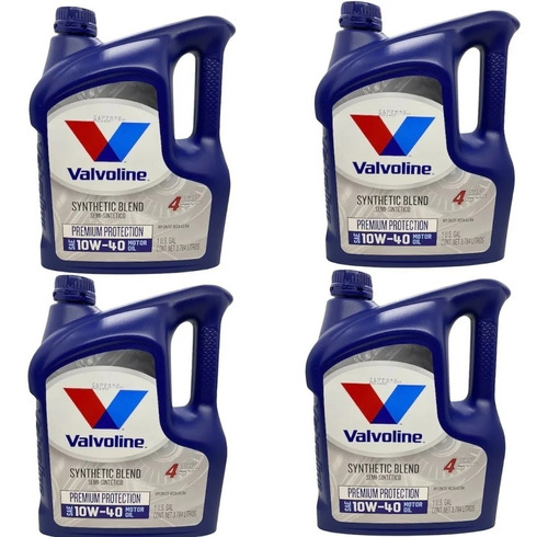 Aceite para motor Valvoline semi-sintético 10W-40 para autos, pickups & suv de 4 unidades / 16L