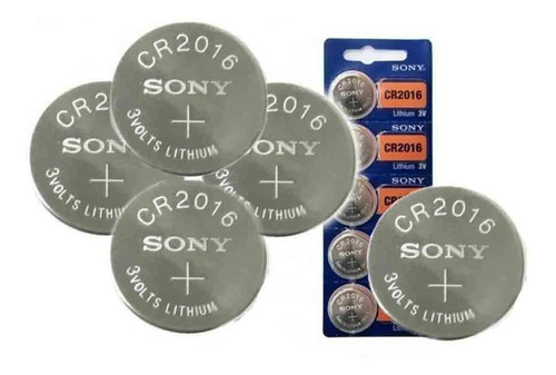 Pilas Boton Sony Cr2016 Litio 3v Original Blister 5 Unidades