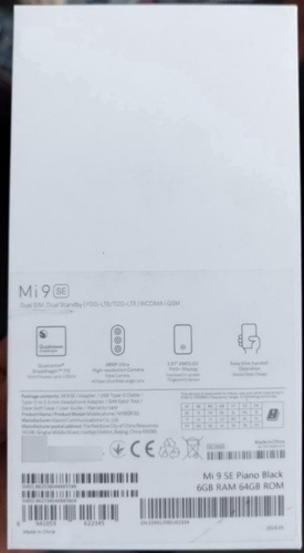 Xiaomi Mi 9 Se Dual Sim 64 Gb Negro 6 Gb Ram