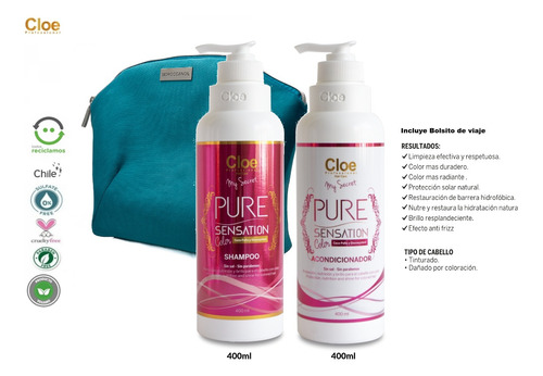 Kit Cloe Shampoo, Acondicionador Color Cabellos Tinturados