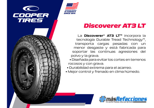 1- Llanta 118s Cooper Discoverer At3 Lt Lt265/70r17