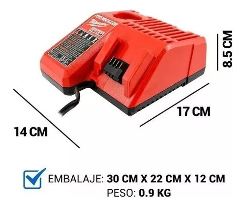 Cargador De Baterias Milwaukee 48-1959a P/baterías M18 Y M12