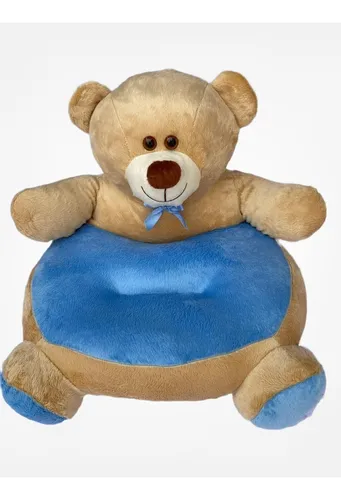 Asiento infantil Puff Teddy Bear Sofazinho, moderno, otomana, color oso azul 71002