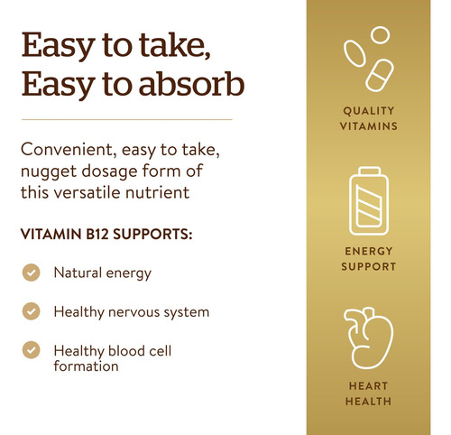 Suplemento Solgar Vitamina B12 1000mcg 100 Nuggets