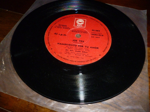 Simple - Joe Tex - Hambriento Por Tu Amor / No Voy A Golpear (Usado)
