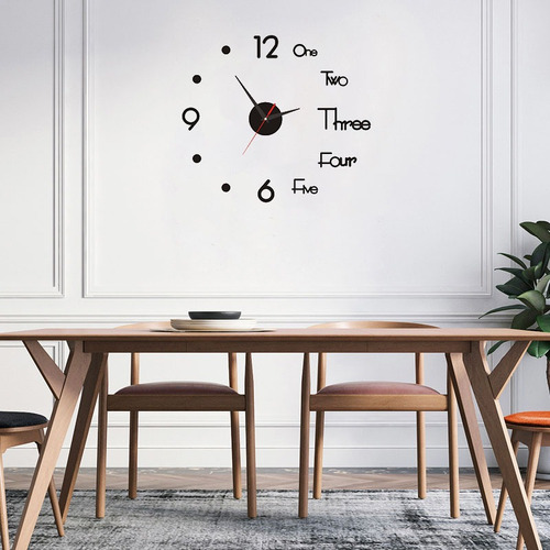 Reloj De Pared, Luz Nocturna, Sin Marco, Decorativo, Luminos