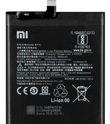 Bateria Pila Xiaomi Mi 9t  Mi 9t Pro Mi9t Bp40 Bp41