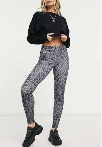 Leggings Fleece Faded Glory Animal Print Talla S De Mujer-a3