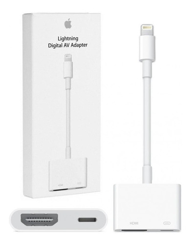 Imagen 1 de 5 de Adaptador Apple Conector Lightning A Av Hdmi Md826 Original