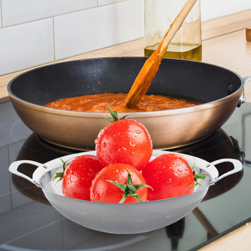 Escurridor De Cocina De Acero Inoxidable Con Asas, Filtro De