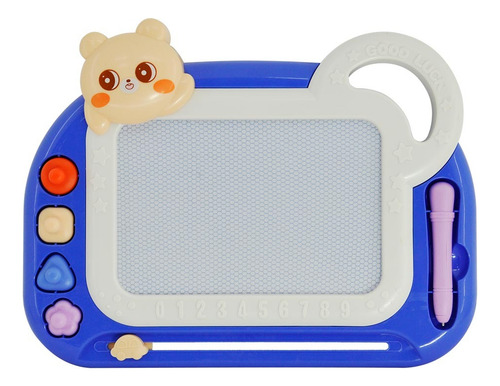 Quadro Mágico Infantil Urso Com Caneta Mágnetica Dm Toys Cor Azul