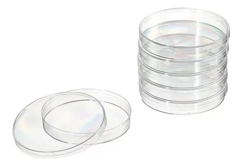 Caja Petri De Plastico De 90mm X 15 Mm Esteril. 50 Pzs  