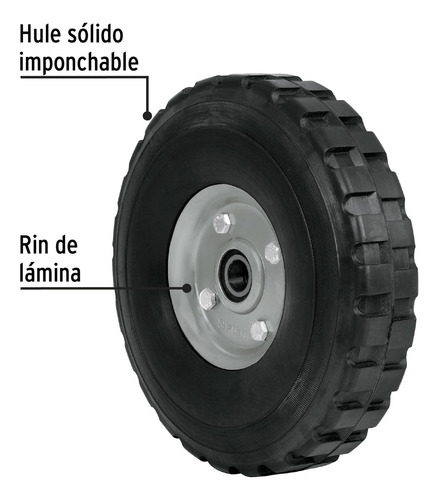 Rueda P/ Carro T/ Yegua Completa Imponchable Truper 6 PuLG