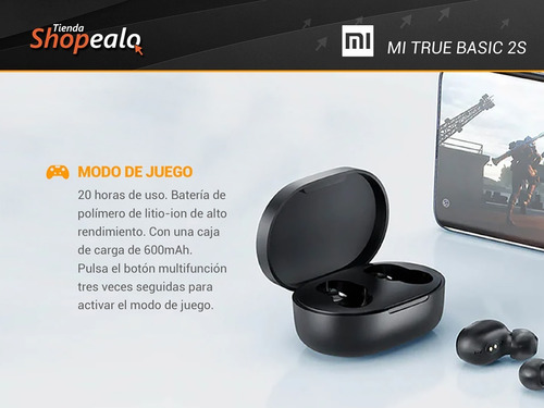 Imagen 5 de 8 de Auricular Bluetooth Xiaomi Mi Earbuds Basic 2s + Cuotas