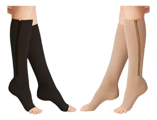 Medias De Compresión Anti Varices Zip Sox Unisex Cierre