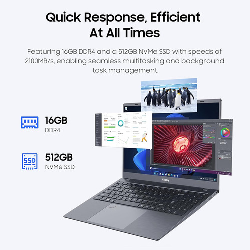 Fingerpront - Computadora Portátil Con Windows 11 De 15.6 Pu