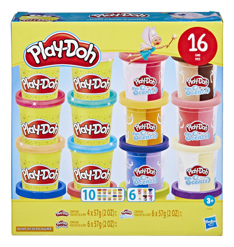 Play-doh Sparkle And Scents Variety Pack De 16 Latas
