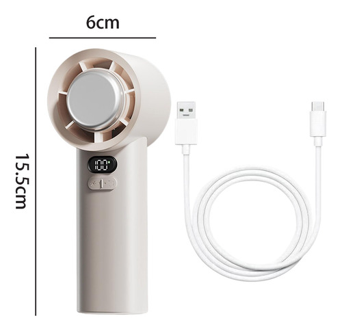 Mini Ventilador Portátil De Mano, Ventilador De Beige
