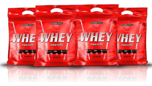 Combo 4x Nutri Whey Protein 907g Refil - Integral Medica Sabor Chocolate