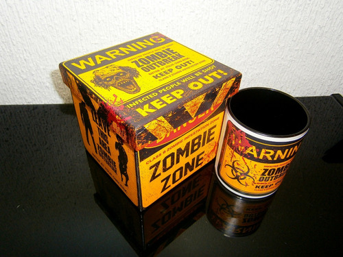 Zombie Warning, Taza Y Caja, Game Over, Walking Dead