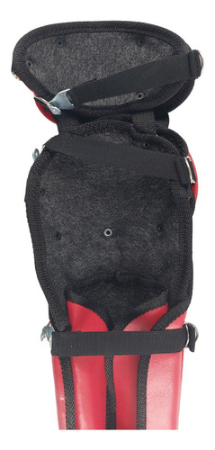 Espinilleras De Béisbol Doble Protección Color Rojo Radach